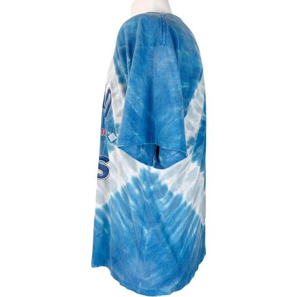 Vintage 2005 Cubs Baseball T-Shirt Tie Dye MLB Blu - Picture 2 of 6